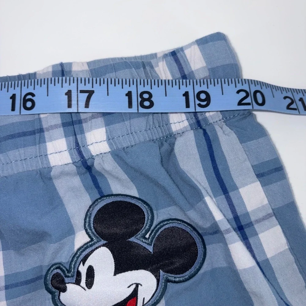 Disney Store Mickey Mouse Plaid Pajama Pants Blue White Womens 2XL Sleepwear - Picture 4 of 6